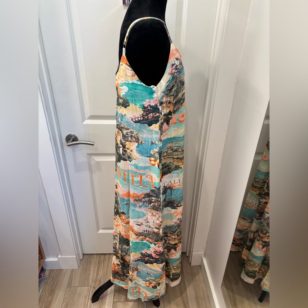 NWT Label of Love Isadora Italian scenic countryside dress - M - Picture 2 of 16